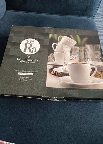 Kütahya porselen 18 parça çay/kahve seti sıfır - Görsel 6
