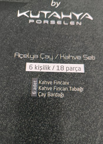 Kütahya porselen 18 parça çay/kahve seti sıfır - Görsel 2