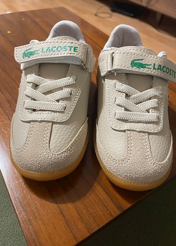 Beyaz Lacoste Erkek Çocuk Spor Ayakkabı Velcro