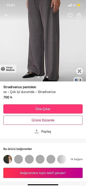 xs Beden siyah Renk Stradivarius pantolon