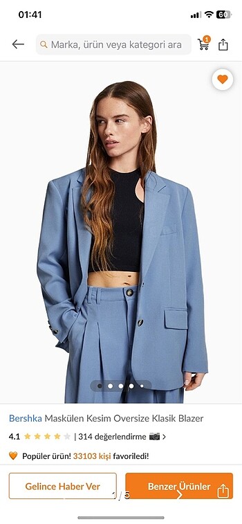 Bershka blazer ceket