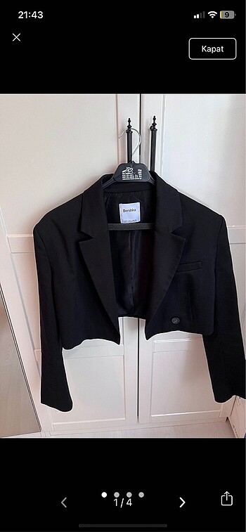 Bershka crop blazer