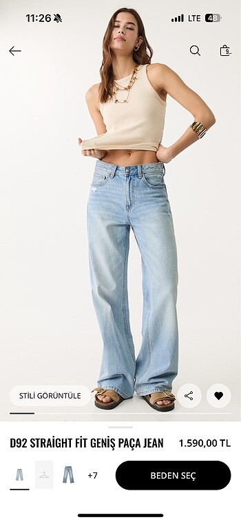 Stradivarius D92 Açık Mavi Jean