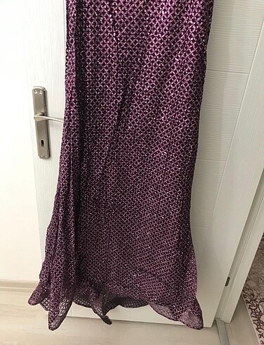 38 Beden mor Renk Balık Model Abiye Nişanlık