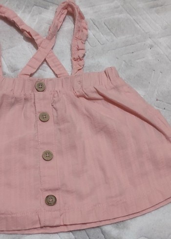 LC Waikiki Kız Çocuk Pembe Pamuklu Askılı Elbise