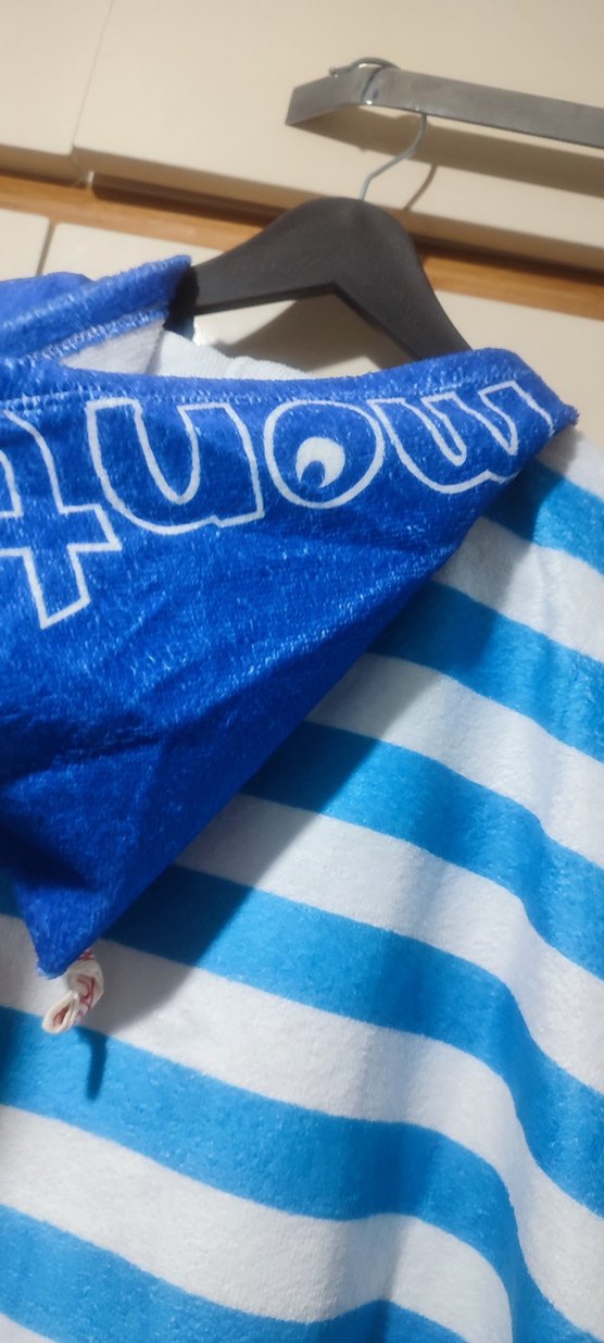 Mavi Baskılı Erkek Çocuk Bornozu - Görsel 4