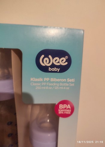 Wee Baby Mavi 0-6 Ay Biberon Seti - Görsel 2