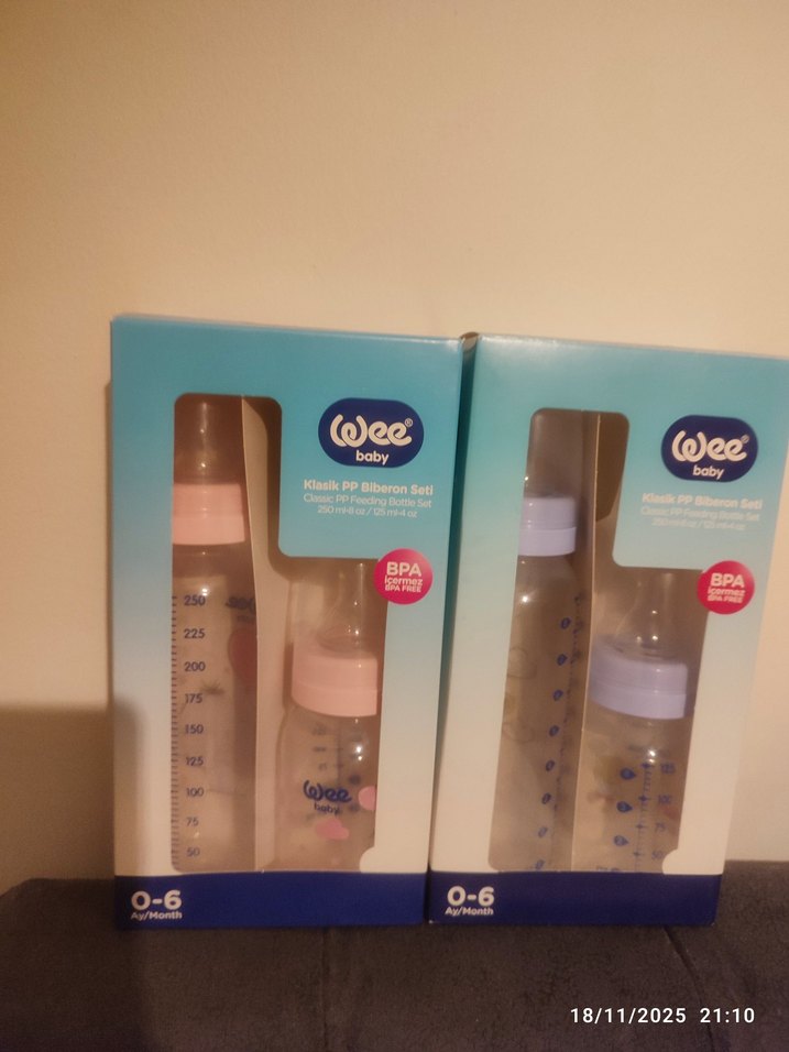 Wee Baby Mavi 0-6 Ay Biberon Seti - Görsel 3