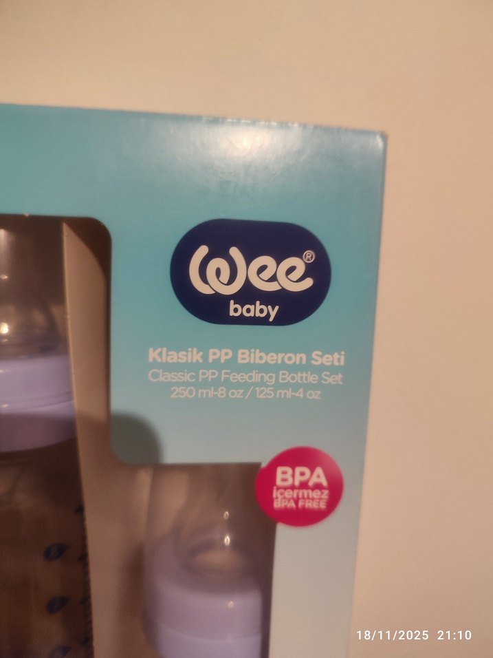 Wee Baby Mavi 0-6 Ay Biberon Seti - Görsel 2