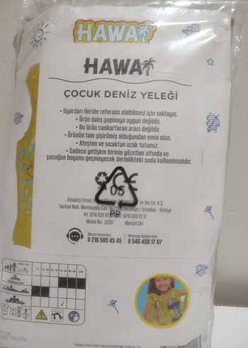 Sarı Çocuk Deniz Yeleği 43x35 cm - Görsel 5