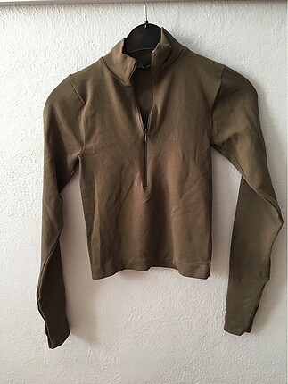 Haki yeşili sweatshirt