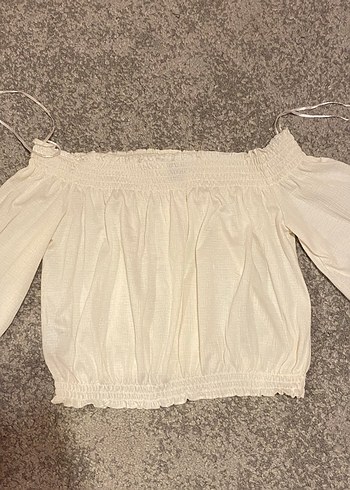 s Beden beyaz Renk H&M omuzları açık bluz