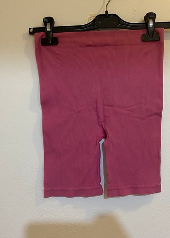 Pembe Elastik Mini Hamile Şortu - Görsel 3