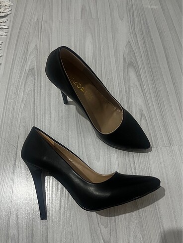 37 Beden Siyah Stiletto İnce 10cm Topuklu Ayakkabı