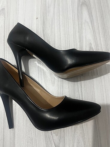 37 Beden siyah Renk Siyah Stiletto İnce 10cm Topuklu Ayakkabı