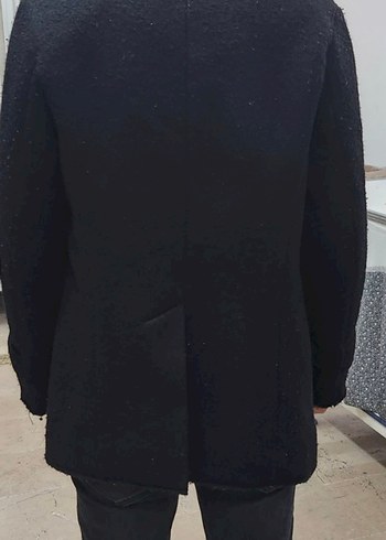 Siyah Erkek Düğmeli Midi Kaban marka temsilidir - Görsel 3