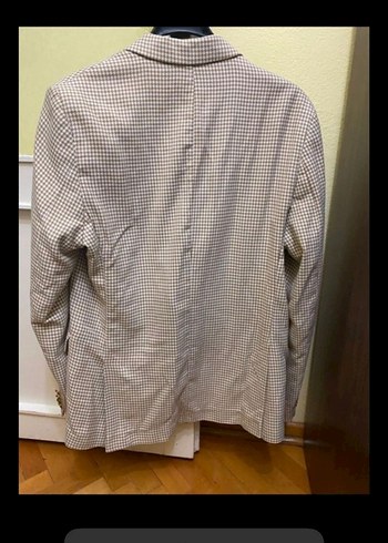 Bej Ekose Desenli Erkek Kruvaze Ceket marka temsili - Görsel 2