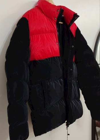 Kırmızı Siyah Düğmeli erkek Kış Ceketi - Görsel 2