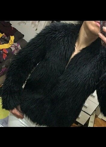 Diğer Siyah kürk ceket