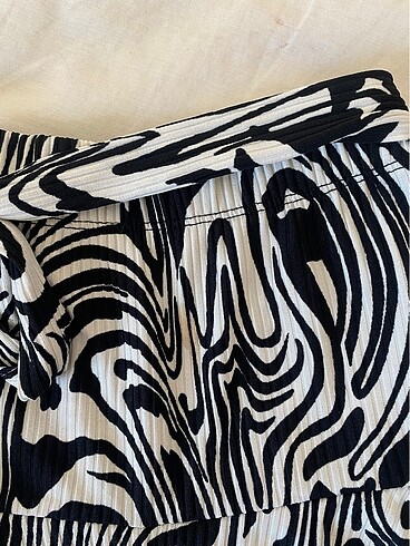 s Beden çeşitli Renk Zebra Desenli Şort Etek