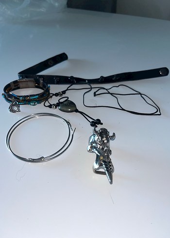 Gri Yılan Desenli Zincir Detaylı Rock Punk Yüzük - Görsel 3