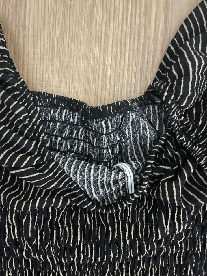 Zebra Desenli Siyah Kadın Triko Elbise - Görsel 2