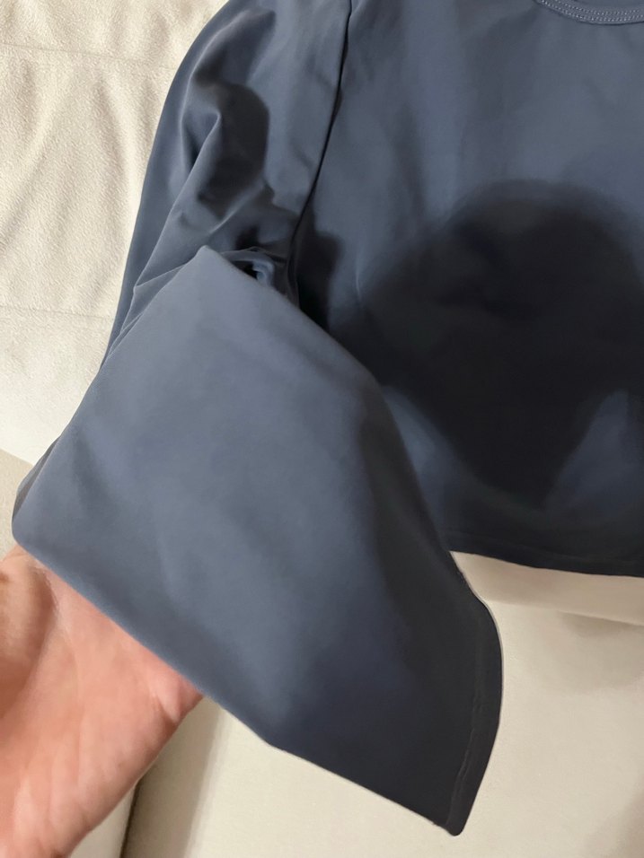 Mavi Uzun Kollu sporcu bluzu - Görsel 3