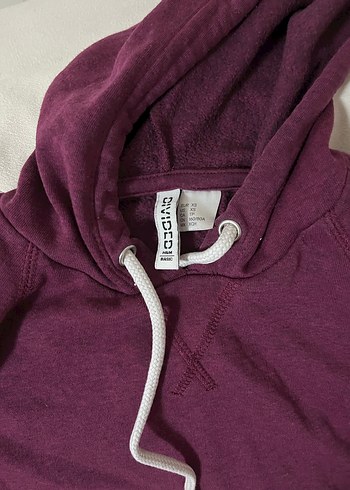 Bordo Kapüşonlu Kadın Sweatshirt - Görsel 2