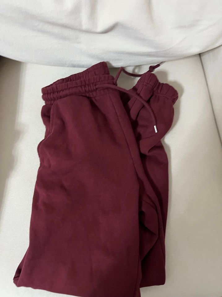 Kadın Bordo Salaş Sweatpant - Görsel 2