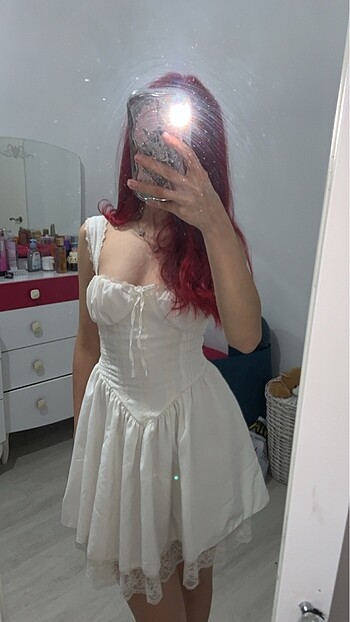 beyaz pinterest elbise