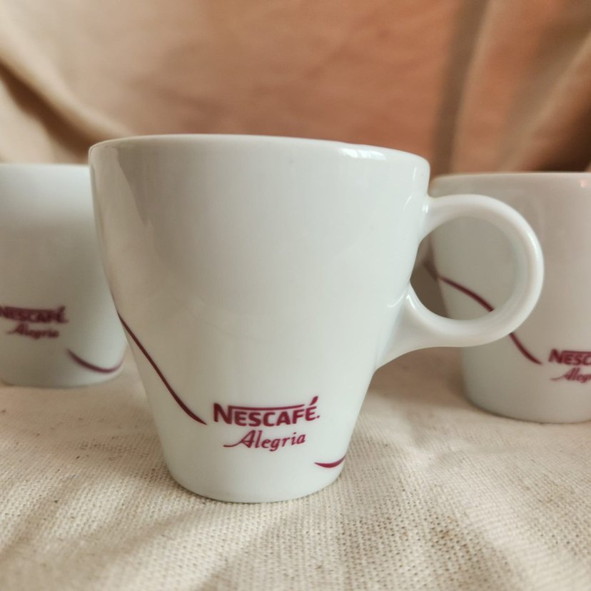 Beyaz Nescafé Alegria Kahve Fincanı - Görsel 2