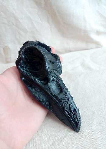 Koyu Siyah Kuzgun Gotik Mumluk - Görsel 5