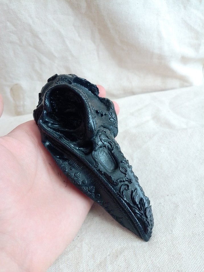 Koyu Siyah Kuzgun Gotik Mumluk - Görsel 5