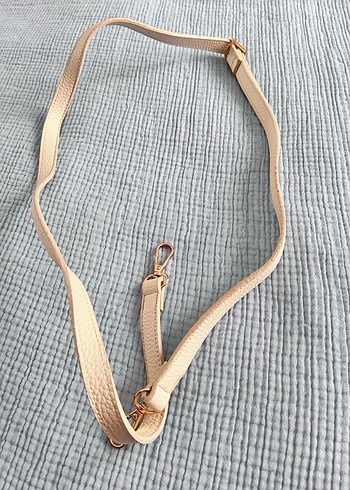 Bej Deri çanta askısı - Görsel 2