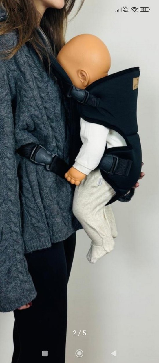 Siyah Bebek Kanguru Taşıyıcı - Görsel 2