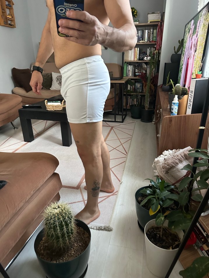 Beyaz Mini Spor Şort - Görsel 3