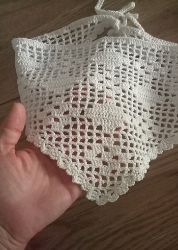  Beden Dantel Detaylı Bohem Örgü Kadın Bandana