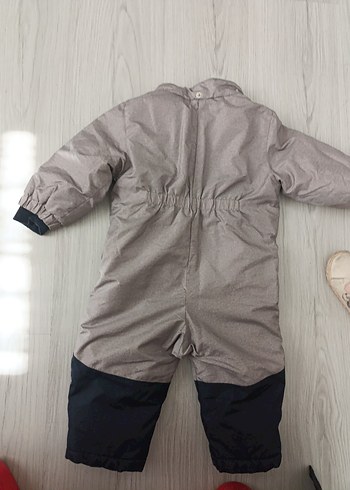 Gri Fermuarlı Bebek Erkek Kayak Tulumu - Görsel 2