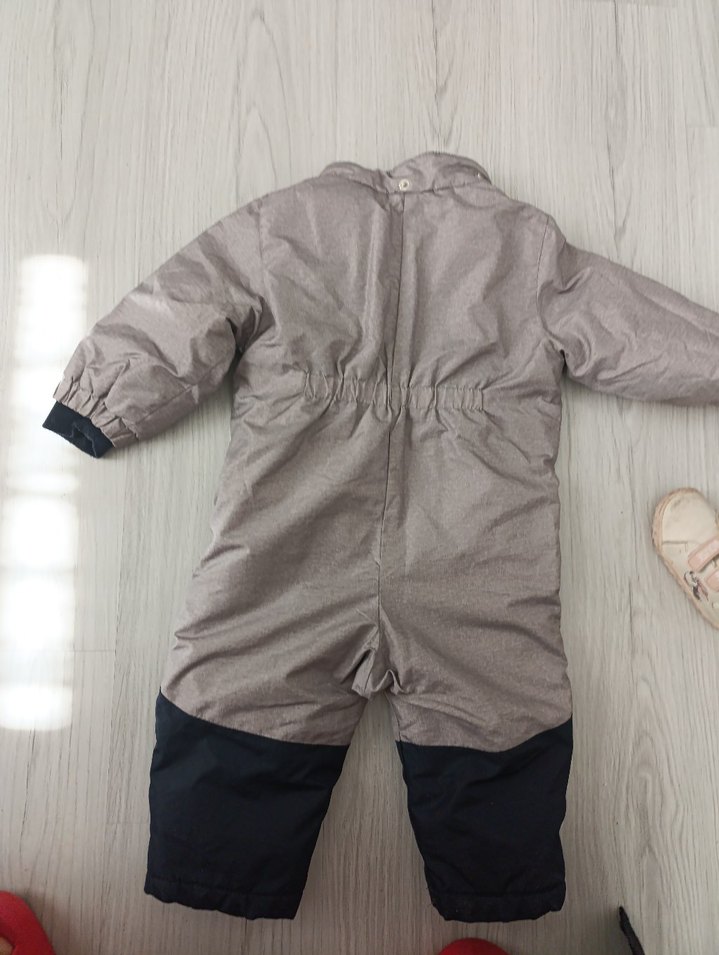 Gri Fermuarlı Bebek Erkek Kayak Tulumu - Görsel 2