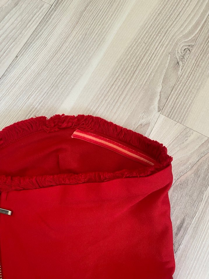 Kırmızı Straplez Mini Büstiyer - Görsel 4