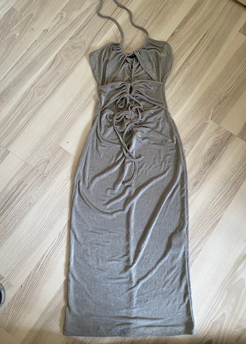 Gri Strappy Midi Monokini Kadın - Görsel 2