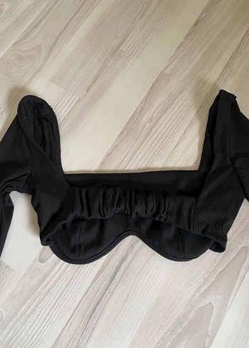 Kadın Mavi Bağlama Desenli Denim Mini Şort - Görsel 5