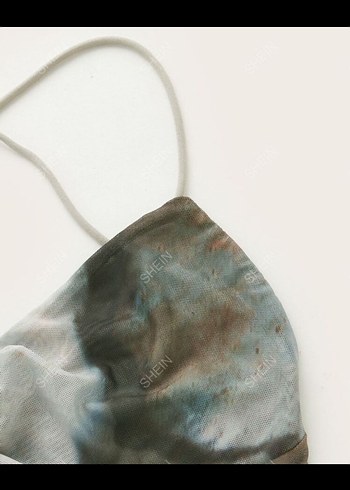 Gri Bağlamalı Halter Yaka Mini Bustiyer - Görsel 4