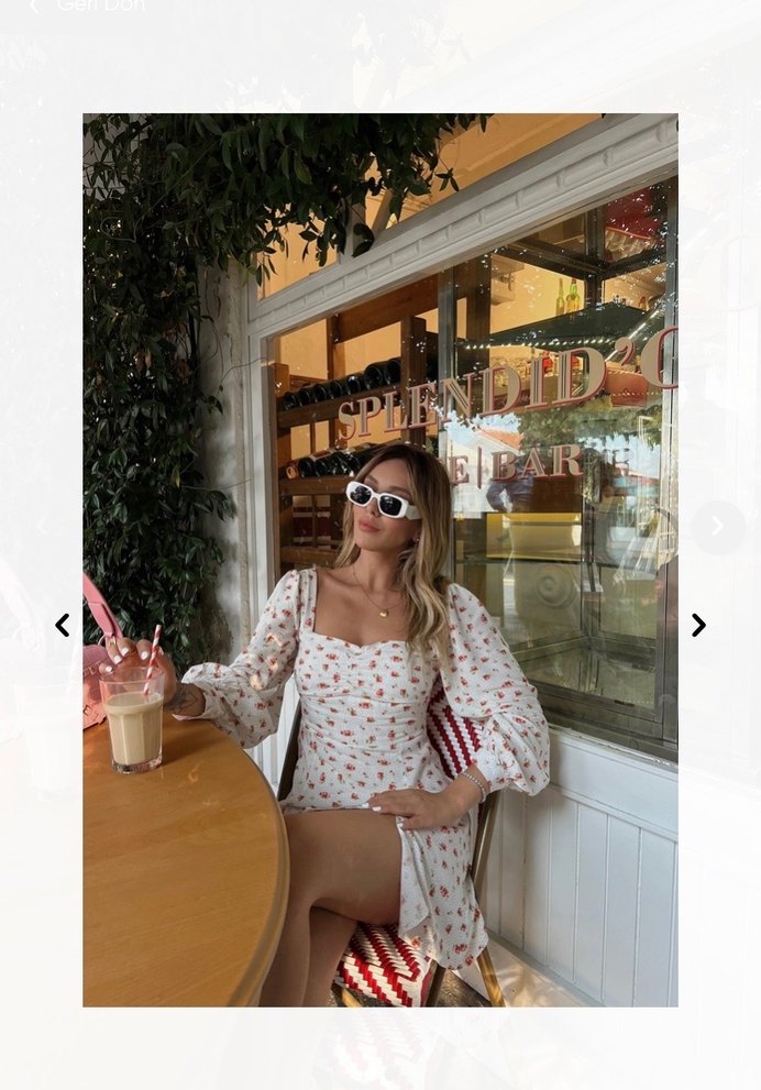 Uzun Kollu V Yaka Mini Elbise - Görsel 2