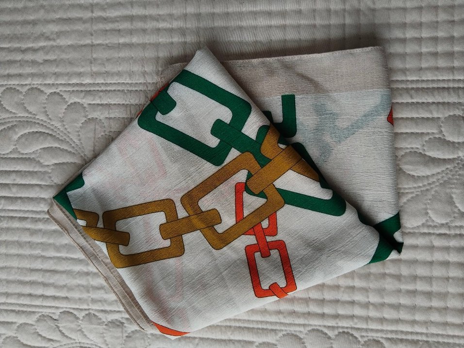 Zincir Detaylı Çok Renkli Kadın Fular - Görsel 2