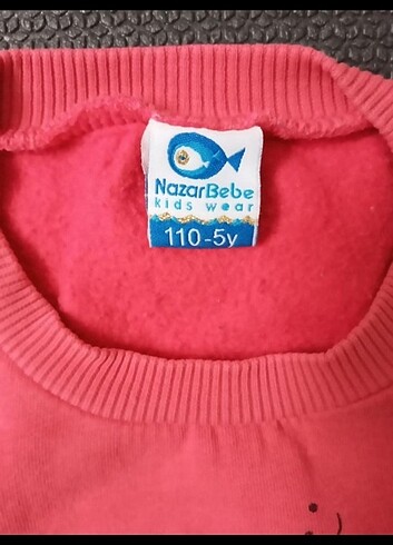 5 Yaş Beden pembe Renk Fusya çocuk sweatshirt