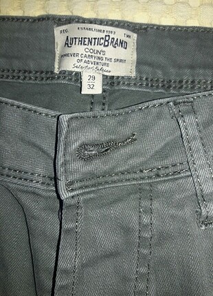 Collins marka Beden29 32 haki yeşil jeans esnek taşlanmış kum