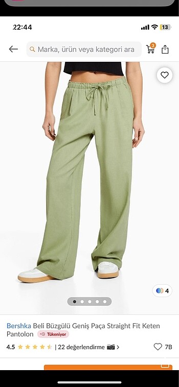 bershka keten pantolon