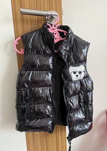 Kız Çocuk Kürklü Parlak Yelek - Görsel 2