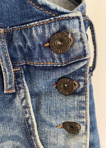 Kadın Mavi Denim Askılı Bol Kesim Şort Tulum - Görsel 2